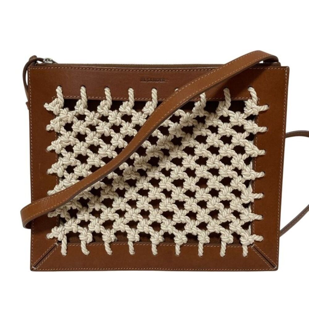 Jil Sander+ Macrame Leather Shoulder Bag
